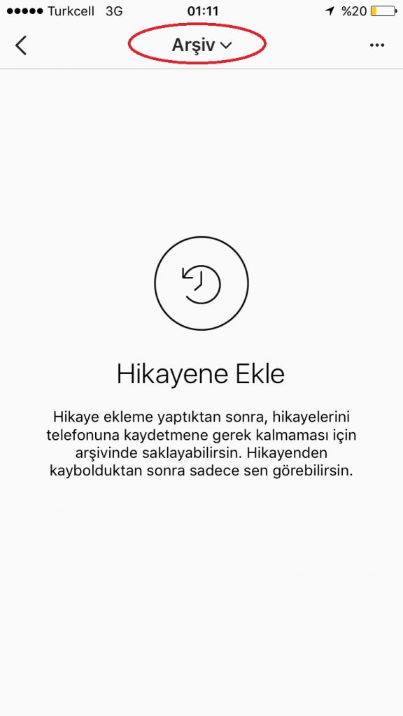 instagram arşivlenen videolar